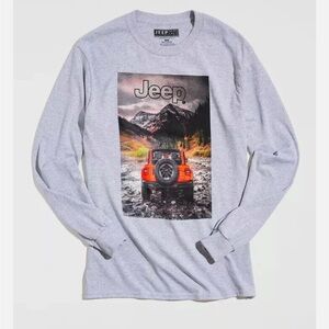 🎉SALE🎉 JEEP long sleeve T-shirt, grey unisex S